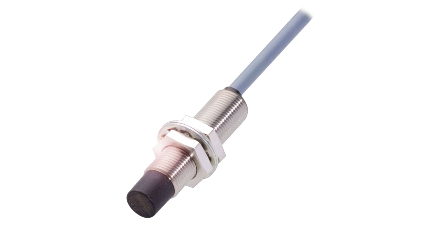 BALLUFF BES Series Inductive Barrel-Style Inductive Proximity Sensor, M12 x 1, 8mm Detection, PNP Output, 10 →
