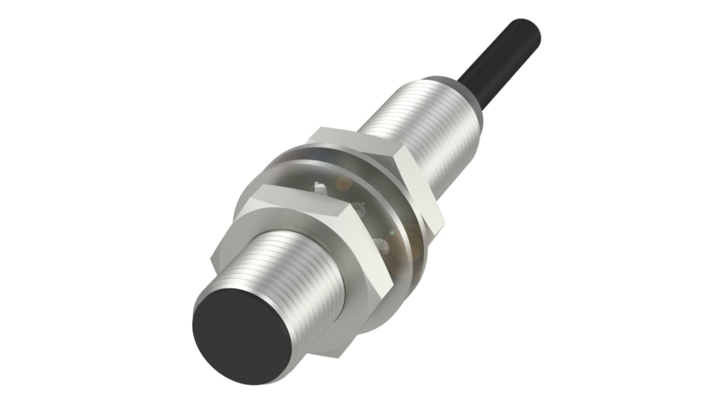BALLUFF BES Series Inductive Barrel-Style Inductive Proximity Sensor, M12 x 1, 4mm Detection, NPN Output, 10 →