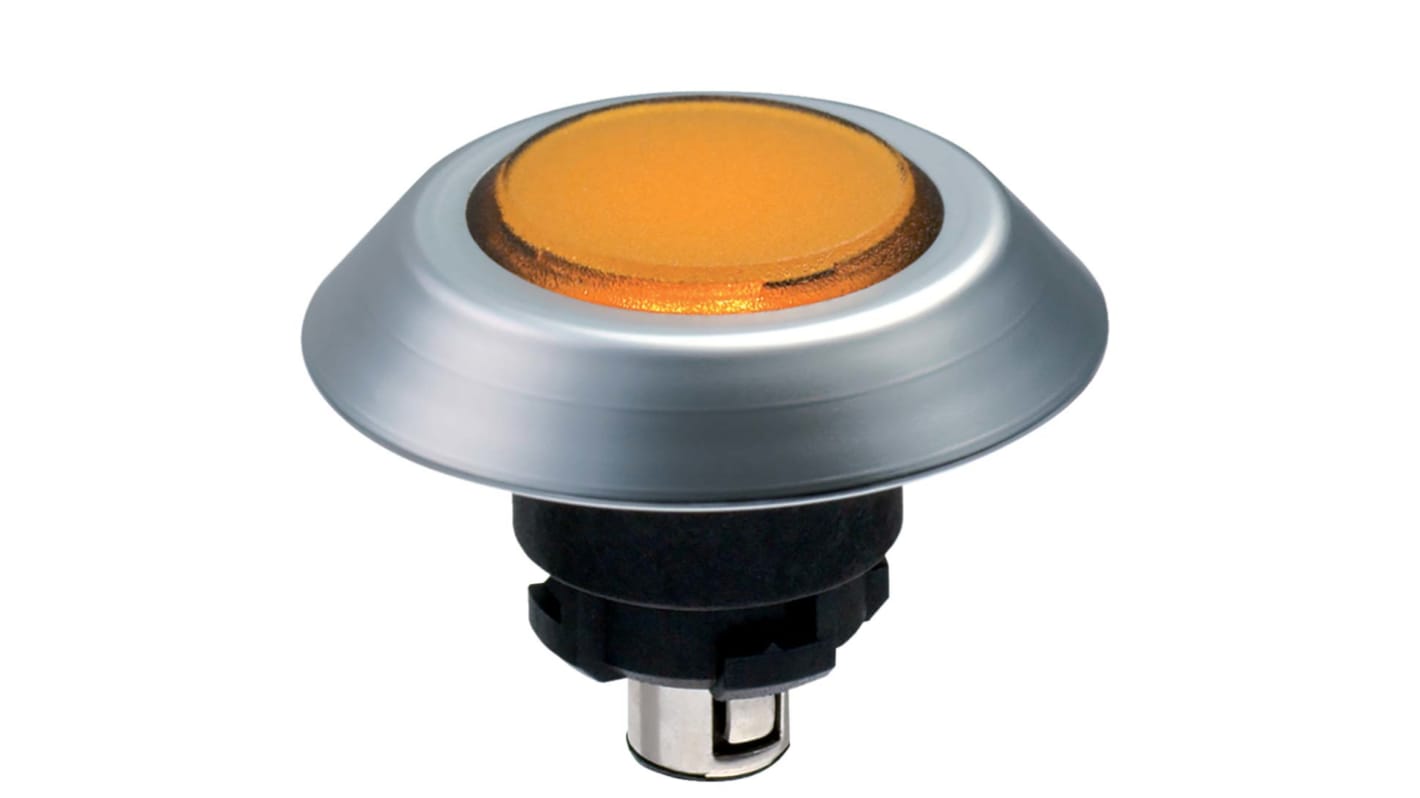 KA Schmersal NMLGB Series Yellow Illuminated Push Button, Momentary Actuation, 22.3mm Cutout
