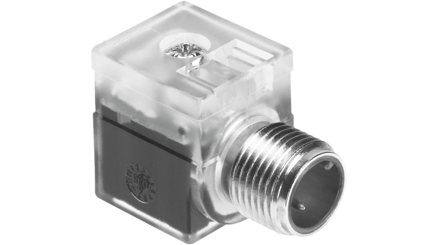 Festo MSSD-EB 2P DIN 43650 C, Female (Gender A), Male (Gender B) Solenoid Valve Connector, 12 → 24 V ac/dc