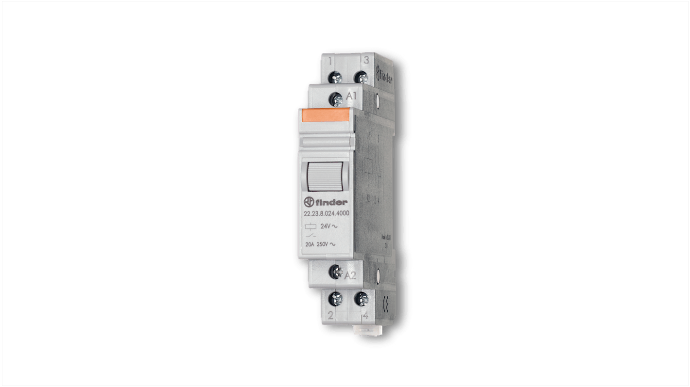 Finder DIN Rail Monostable Relay, 48V ac Coil, 20A Switching Current, SPST, SPST