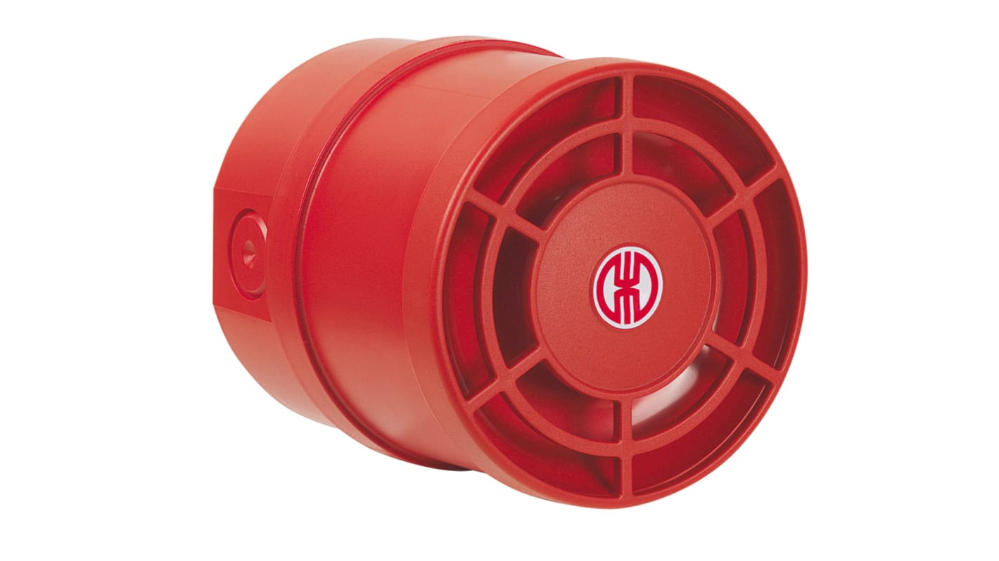 Werma 140 Series Red 32-Tone Electronic Sounder, 9 → 28 V, 105dB at 1 Metre, IP65