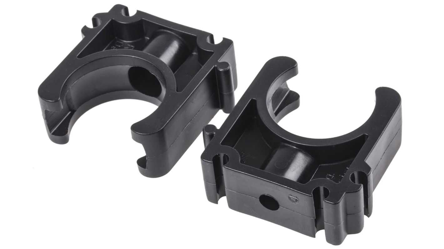Georg Fischer PP Black Saddle Clamp 16mm x , 6mm