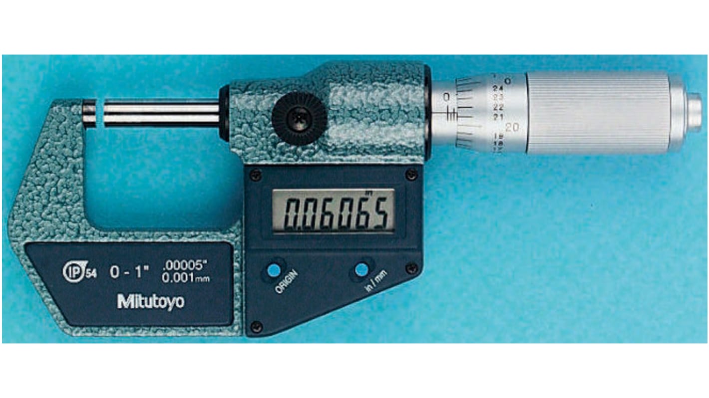 Mitutoyo 293-345 External Micrometer, Range 25 mm →50 mm