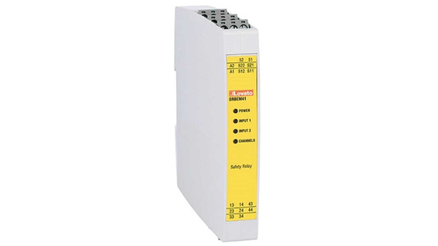 Lovato Dual-Channel Expansion Module Expansion Module, 24V ac/dc, 4 Safety Contacts