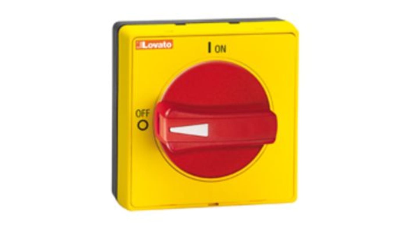 Lovato 1 → 3 Lock Door Coupling Handle, For Use With GA Series, Red/Yellow