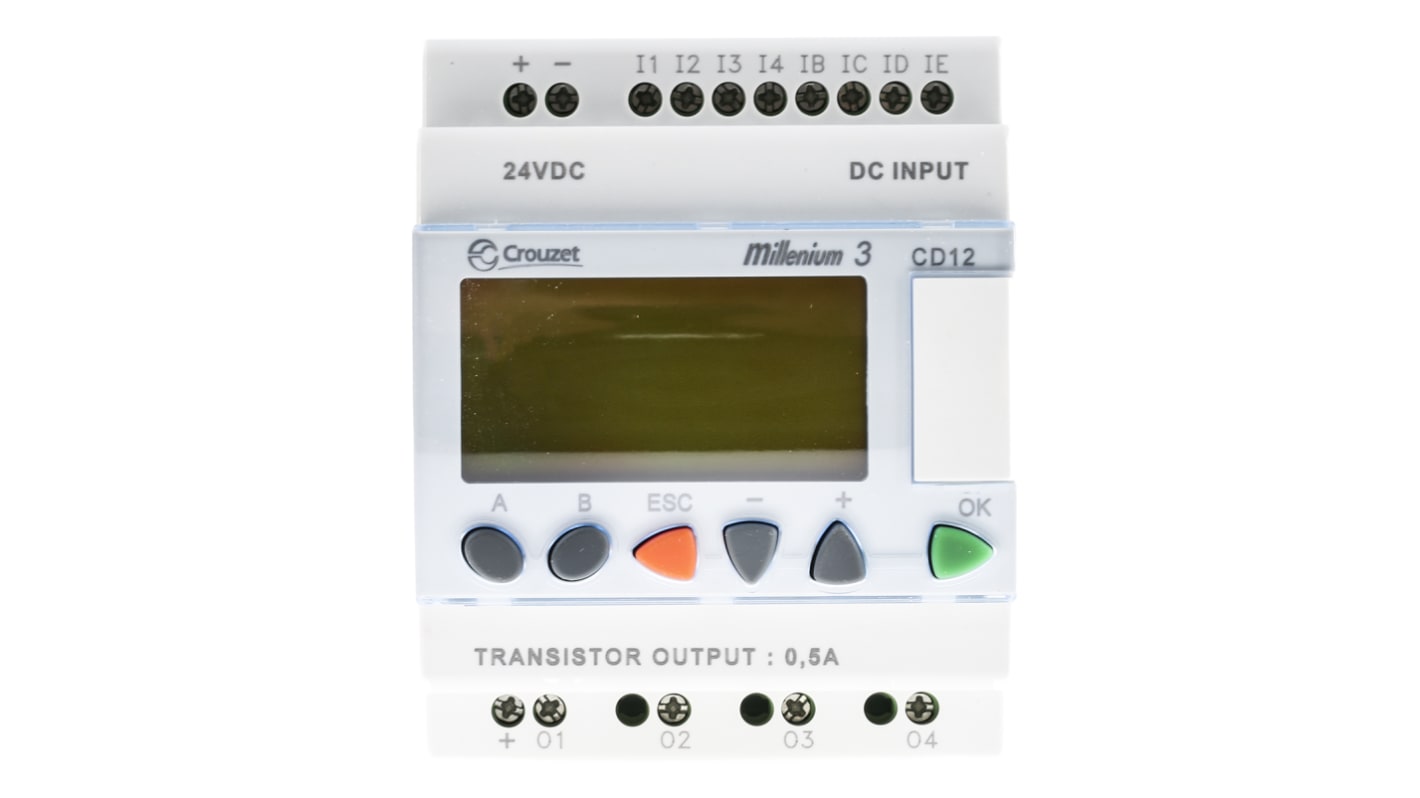 Crouzet, Millenium 3, Logic Module - 8 Inputs, 4 Outputs, Transistor