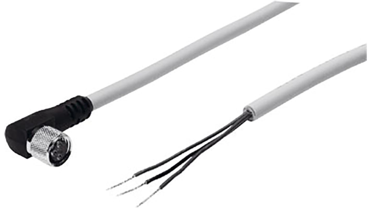 Festo Connecting Cable Pneumatic Sensor, IP65, IP68, IP69K, 10 → 30 V dc, SIM-M8, 159427
