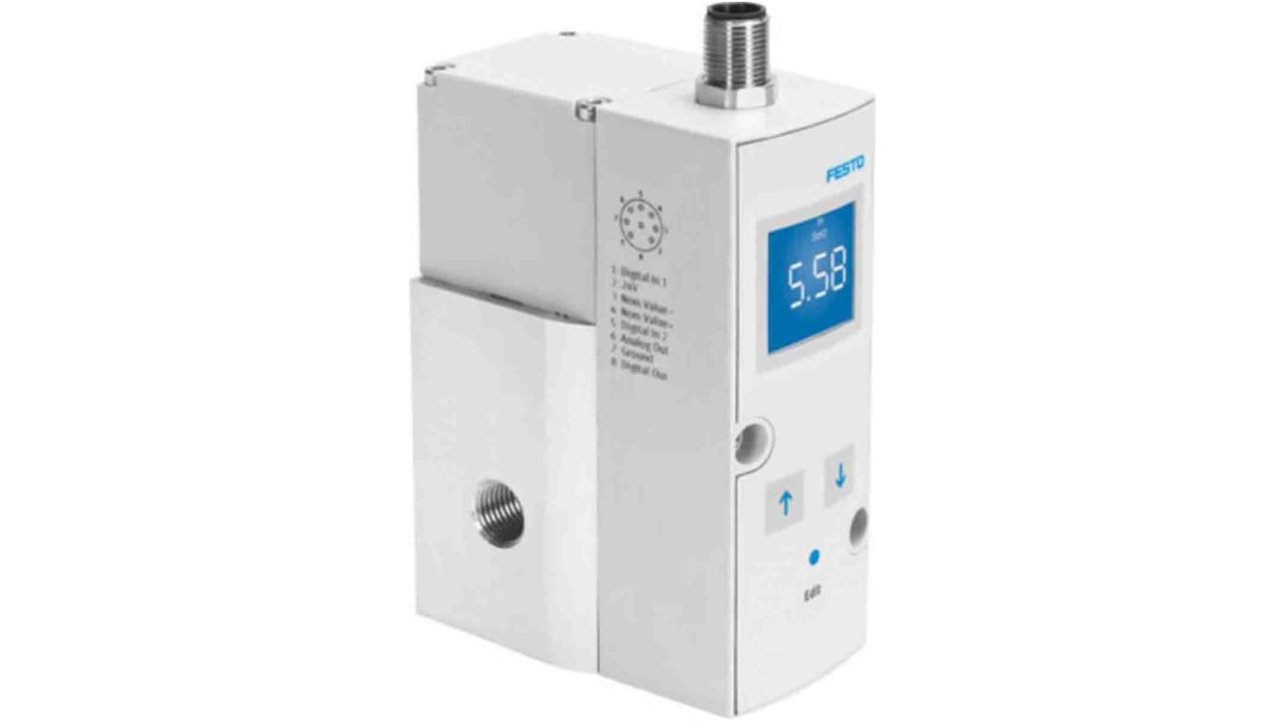 Festo G 1/4 Pneumatic Regulator - 0.1bar to 10bar, 11bar max. input, 571293