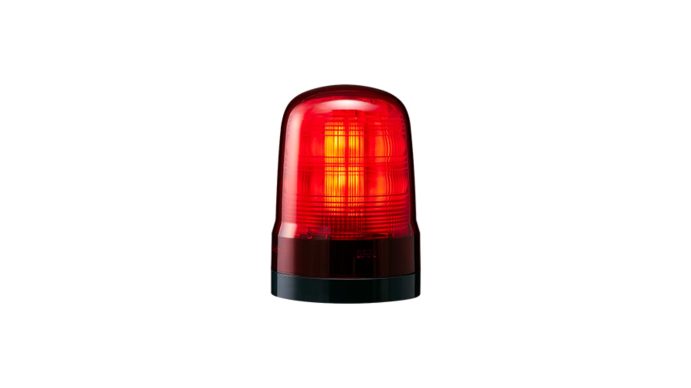 Patlite SF Series Red Multiple Effect Beacon, 12→24 VDC, Base Mount, LED Bulb, IP66