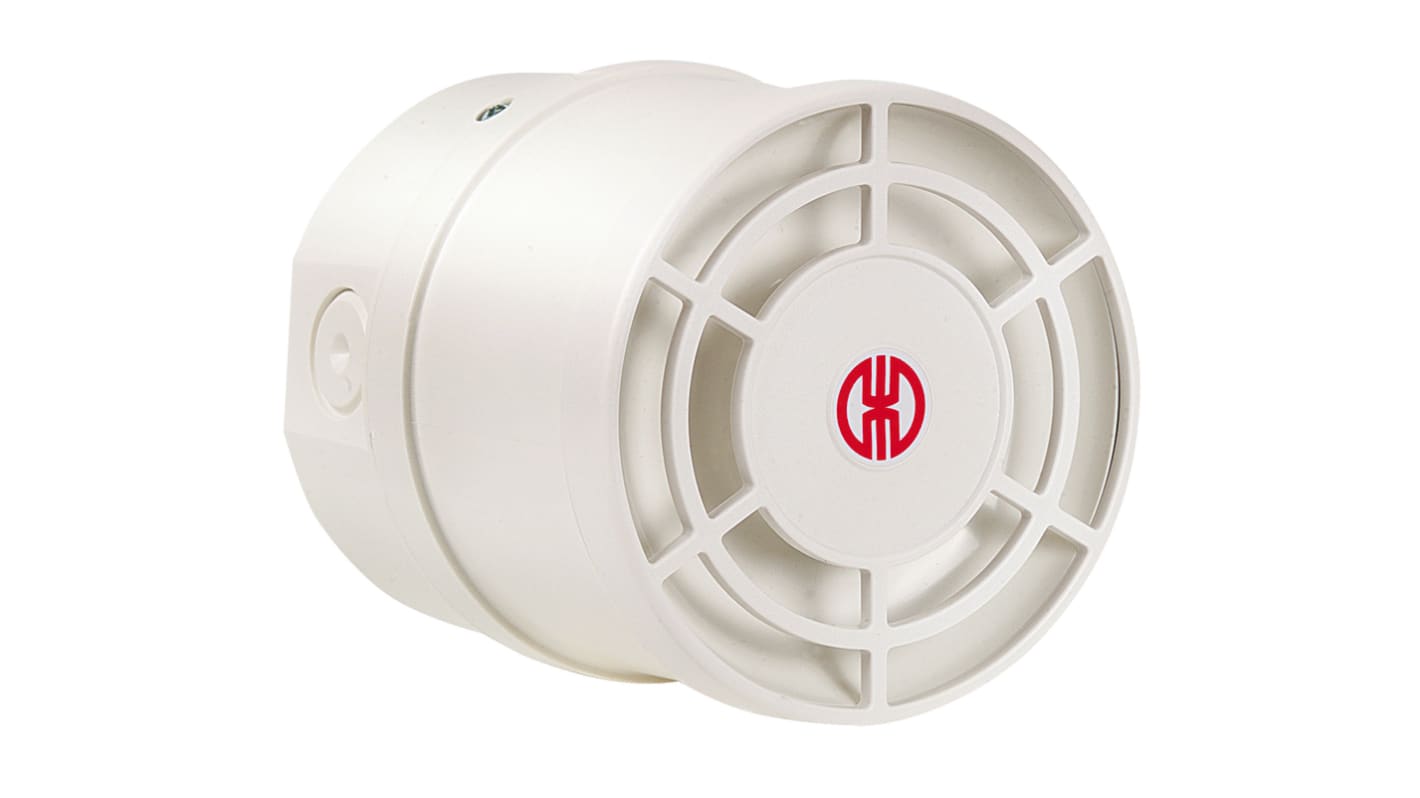 Werma 140 Series White 32-Tone Electronic Sounder, 9 → 28 V, 105dB at 1 Metre, IP65