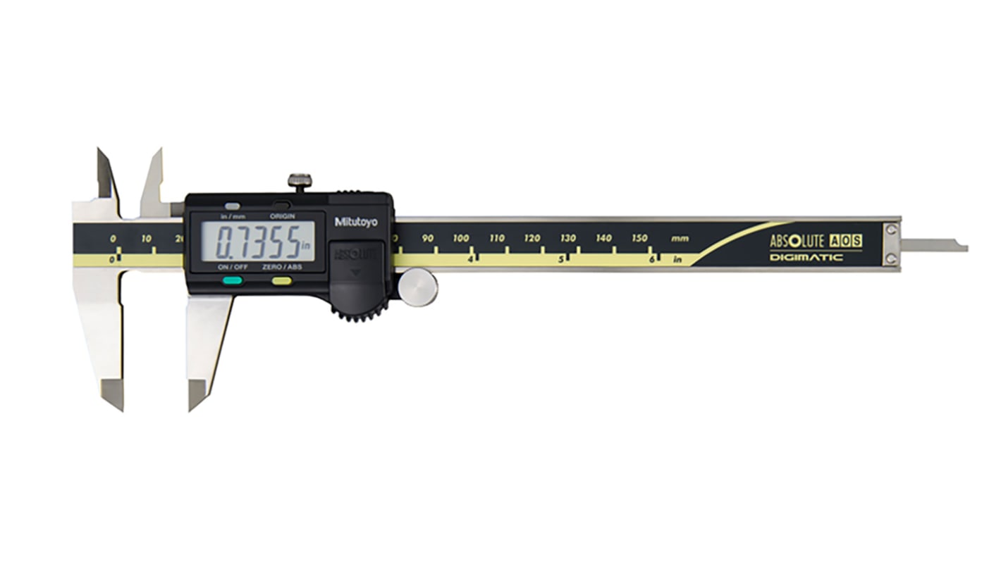 Mitutoyo 150mm Digital Caliper 0.01 mm Resolution, Metric & Imperial