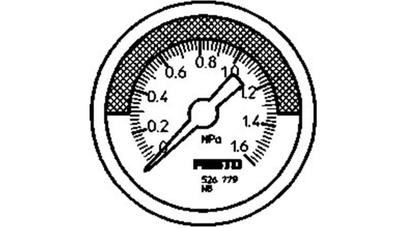 Festo Dial Pressure Gauge 0.25bar, FMA-63-0,25-C, 0bar min., 225783