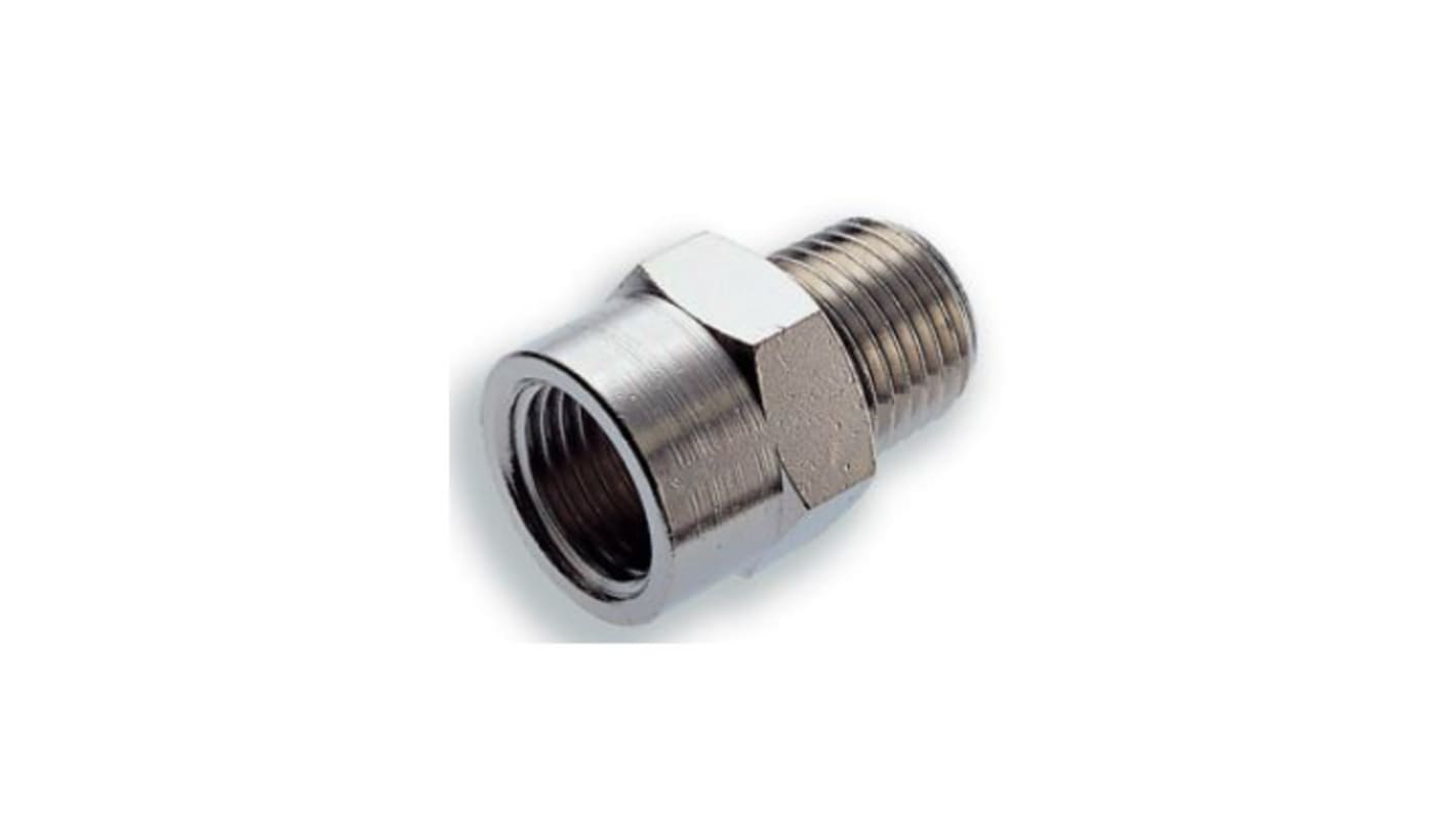 IMI Norgren 15 Series Straight Threaded Adaptor, R 1/4 Male to G 3/8 Female, Threaded Connection Style