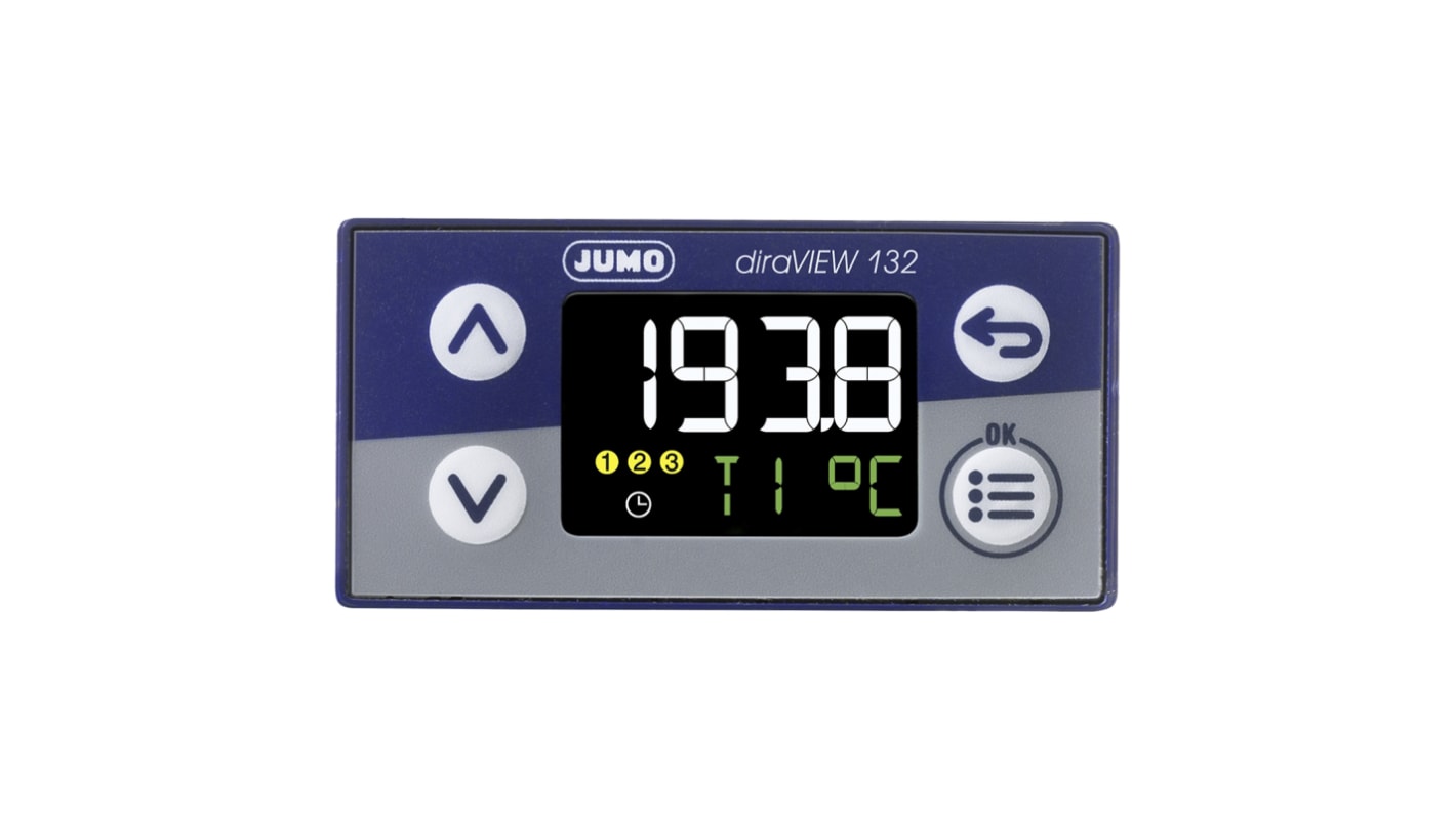 Jumo diraVIEW LCD, Segment Digital Panel Multi-Function Meter for Pressure, Temperature, 48mm x 24mm