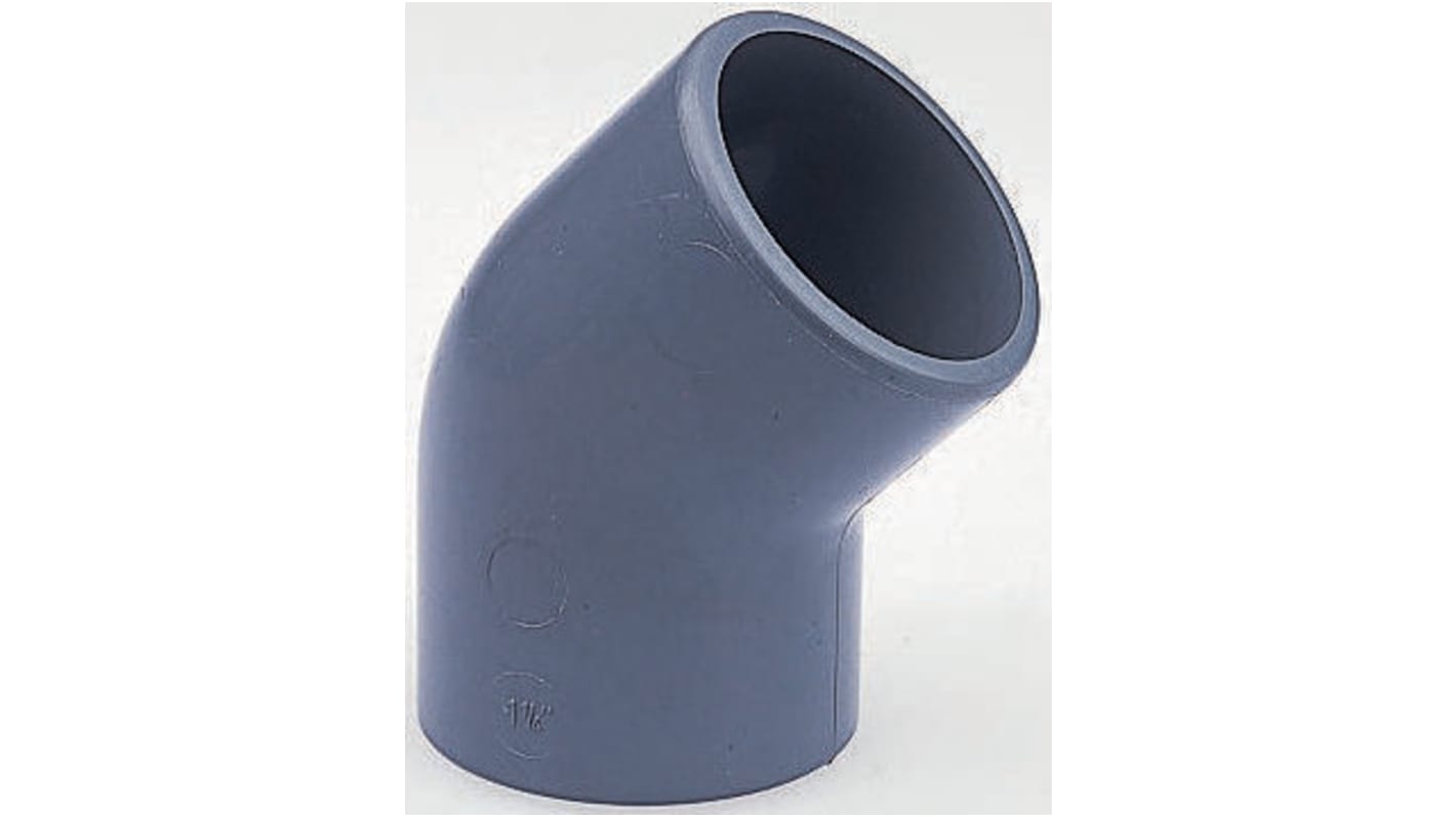 Georg Fischer 45° Elbow PVC & ABS Cement Fitting, 1-1/2in
