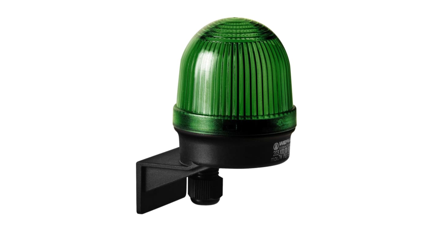 Werma 203 Series Green Continuous lighting Beacon, 12 → 230 V, Wall Mount, Filament Bulb
