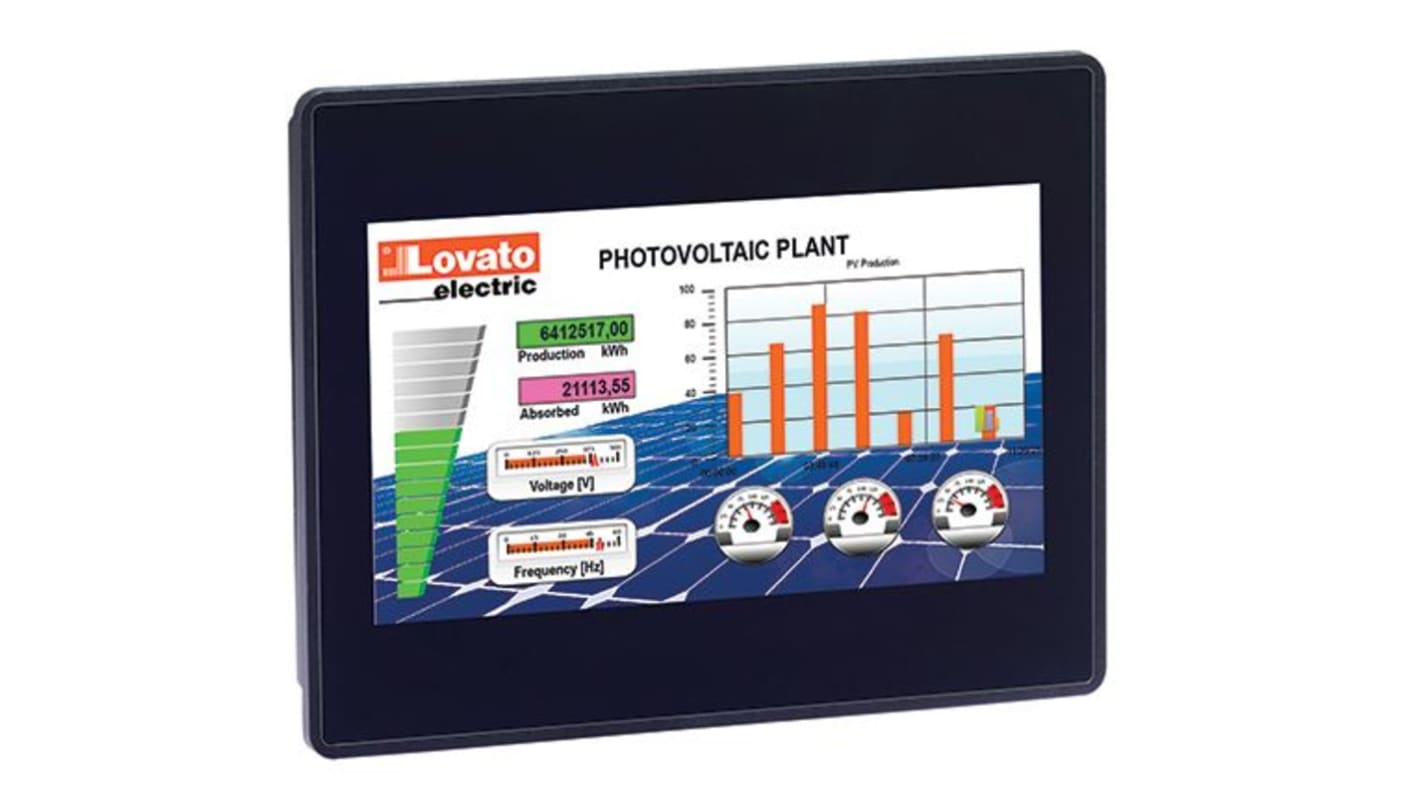 Lovato LRHA Series Touch-Screen HMI Display - 7 in, TFT Display