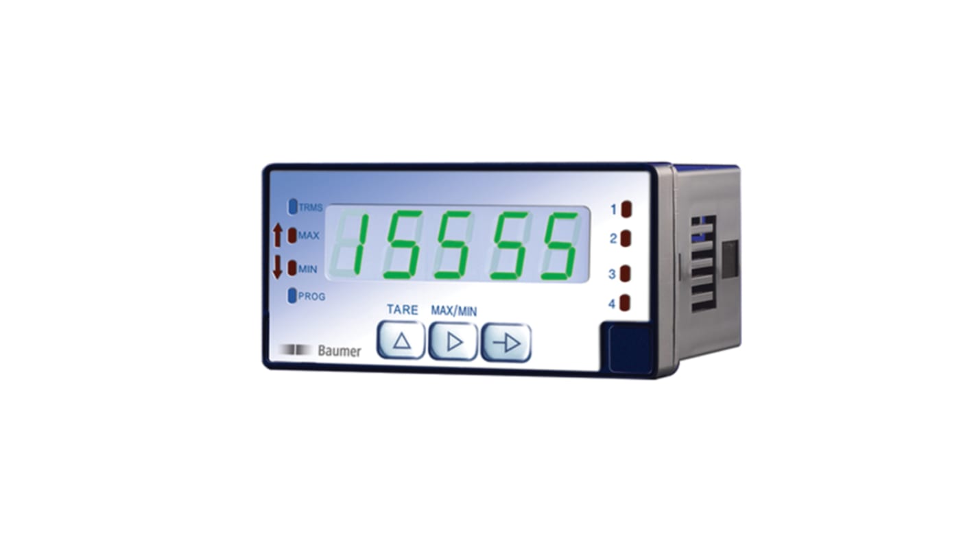 Baumer PA418 LED Digital Panel Multi-Function Meter for Current, Power, Voltage, 45mm x 92mm