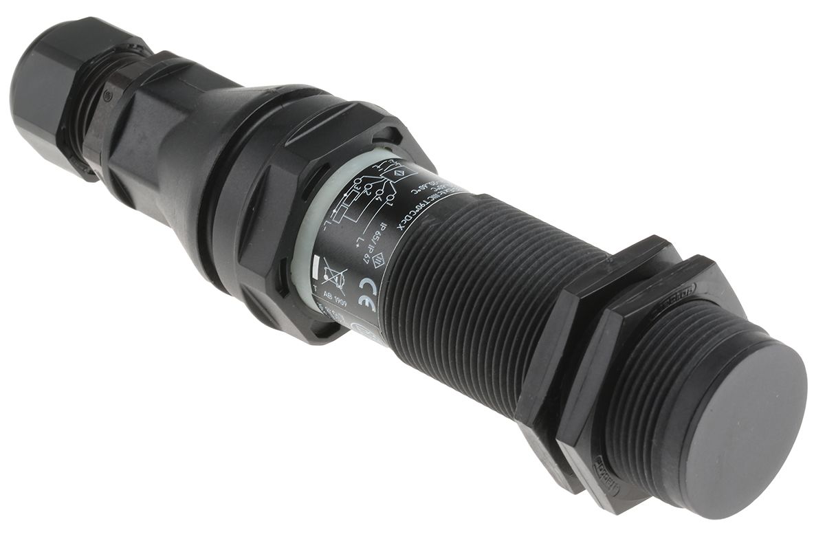 ifm electronic Capacitive Barrel-Style Proximity Sensor, M30 x 1.5, 15 mm Detection, PNP Output, 10 → 30 V dc,