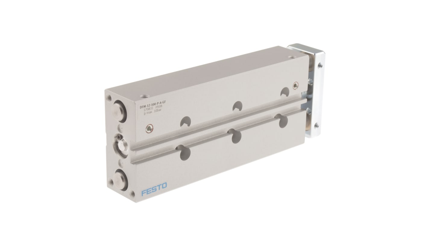 Festo Pneumatic Guided Cylinder - 170831, 12mm Bore, 100mm Stroke, DFM Series, Double Acting