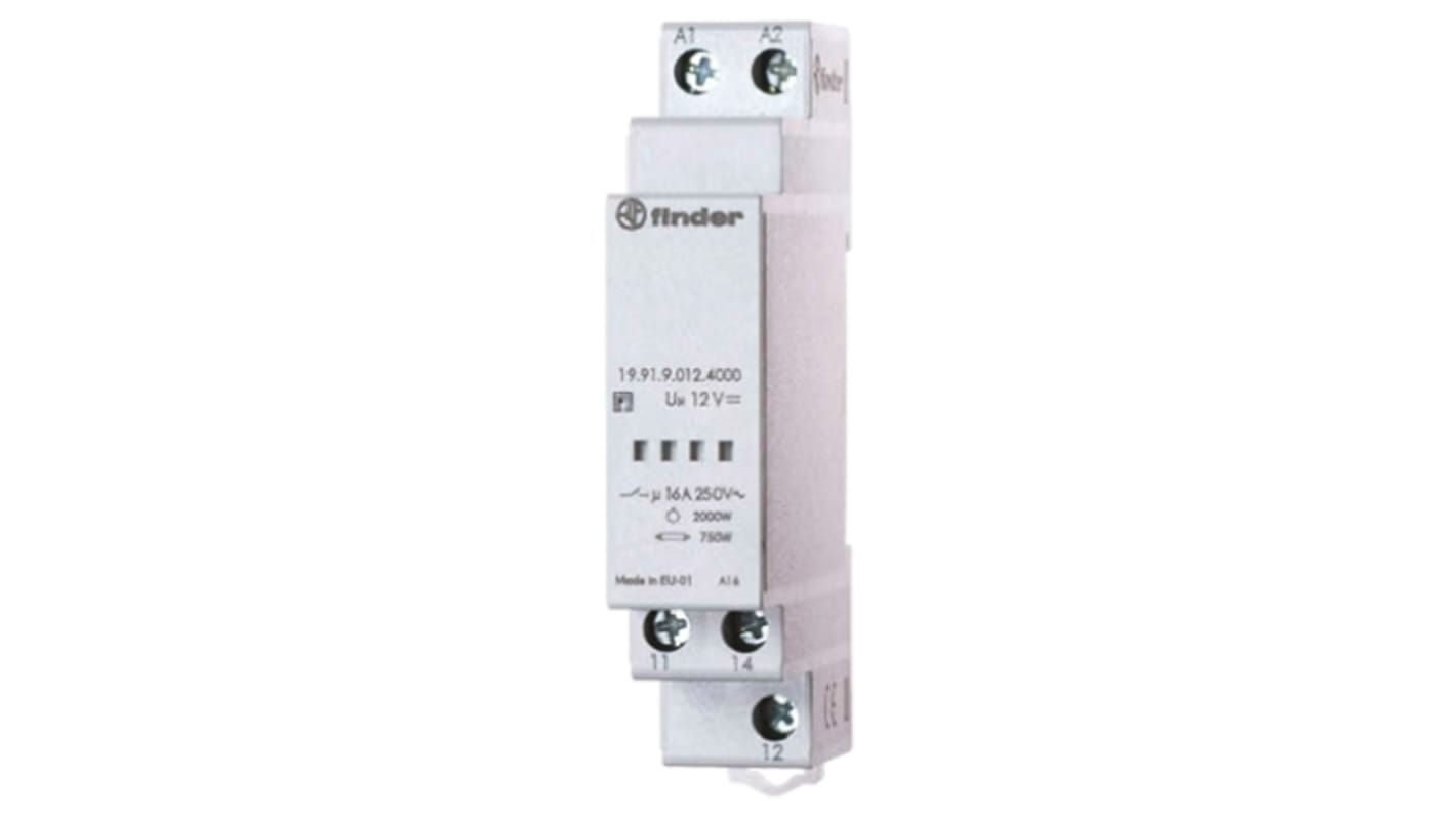 Finder  DIN Rail Mount Interface Relay, 12V dc Coil, SPDT