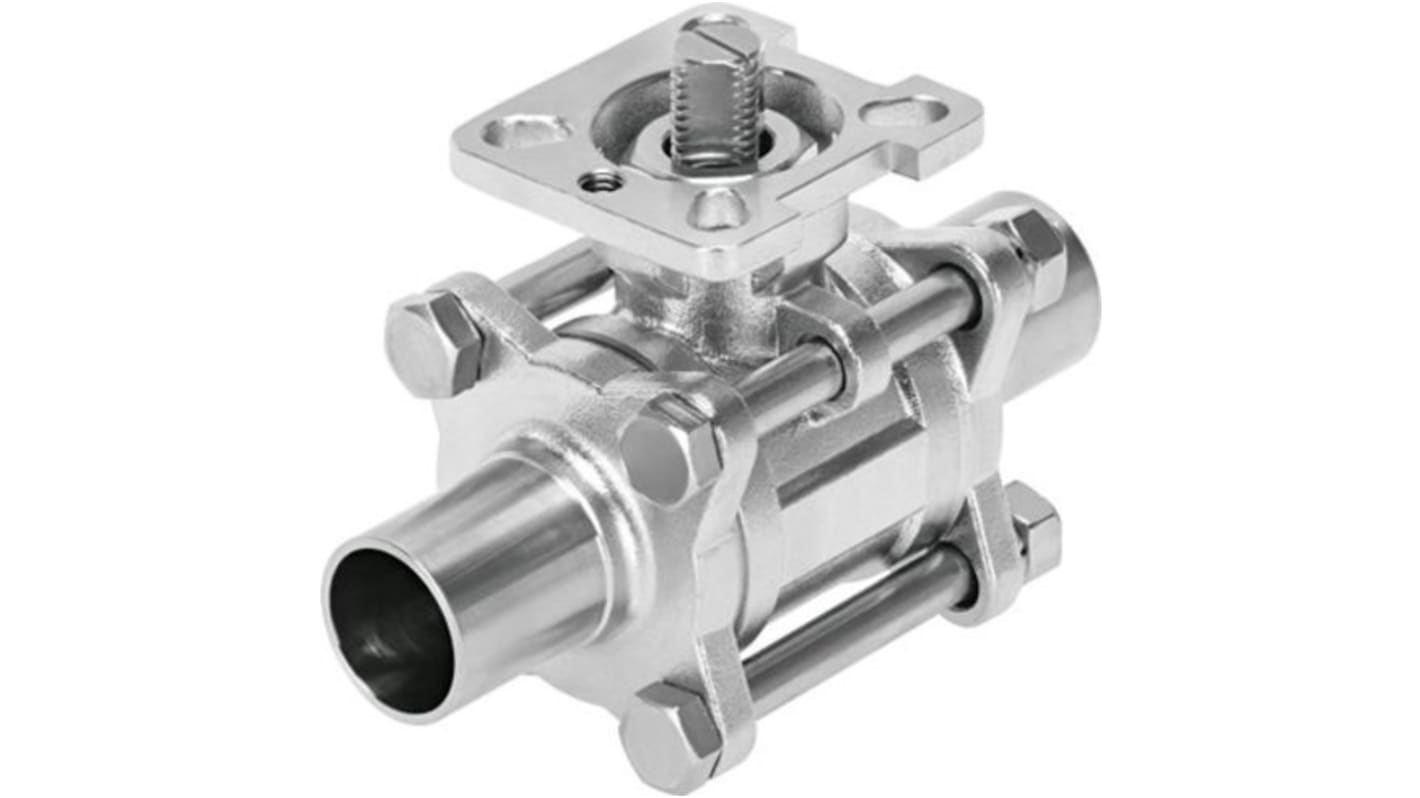 Festo Stainless Steel 2 Way, Ball Valve, 15mm, 16bar Operating Pressure