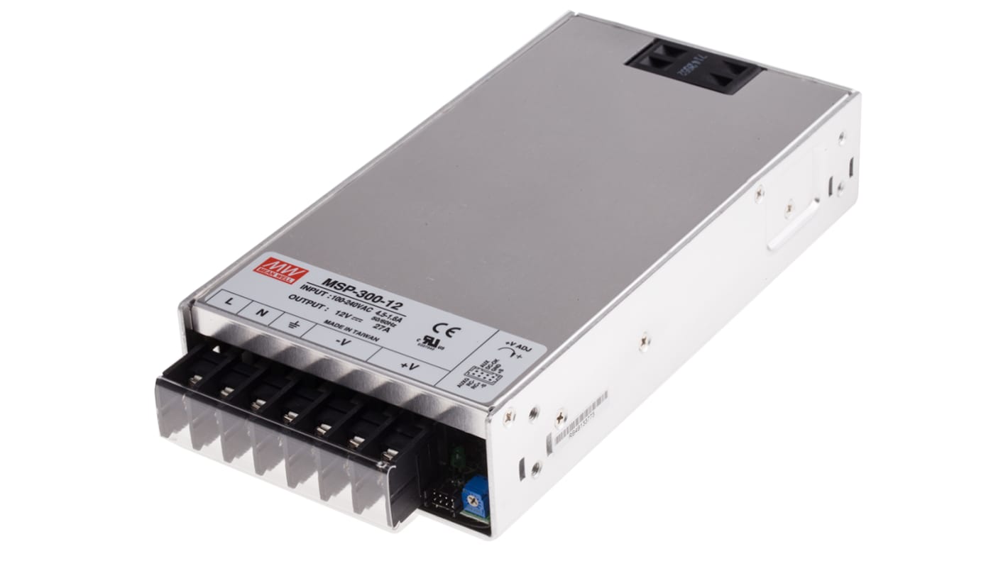 Mean Well Switching Power Supply, 12V dc, 27A, 324W, 1 Output 120 → 370 V dc, 85 → 264 V ac Input Voltage