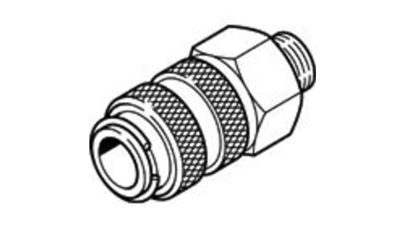 Festo Brass Female Pneumatic Quick Connect Coupling, G 1/4 Male Threaded