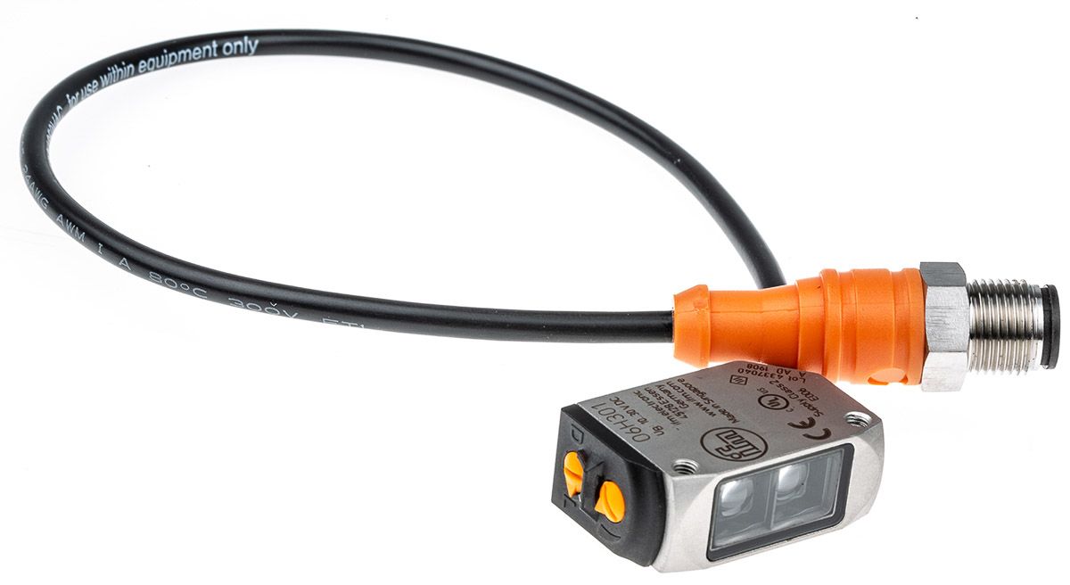 ifm electronic Diffuse Photoelectric Sensor, Block Sensor, 2 mm → 200 mm Detection Range