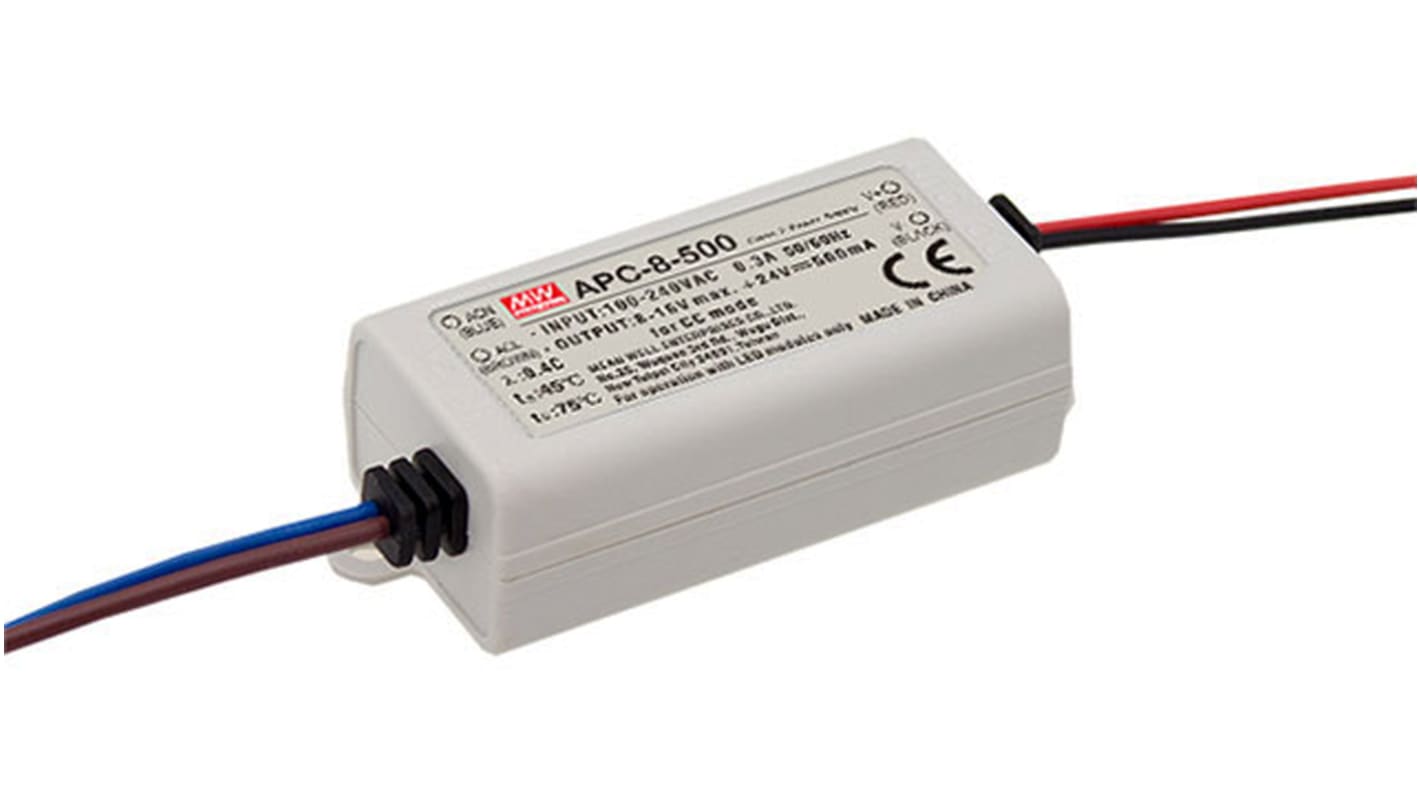 Mean Well LED Driver, 11 → 23V Output, 8.05W Output, 350mA Output, Constant Current