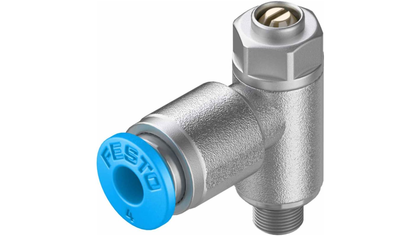 Festo GRLA Series Tube Exhaust Valve, 4mm Tube Inlet Port x M5 Male Outlet Port x 4mm Tube Outlet Port, 193138