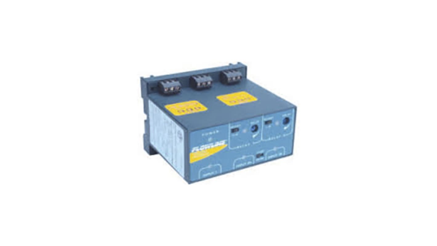 Flowline Switch-Pro Series Remote Level Controller Level Switch, NO/NC, SPDT Relay Output, DIN Rail, Polypropylene Body