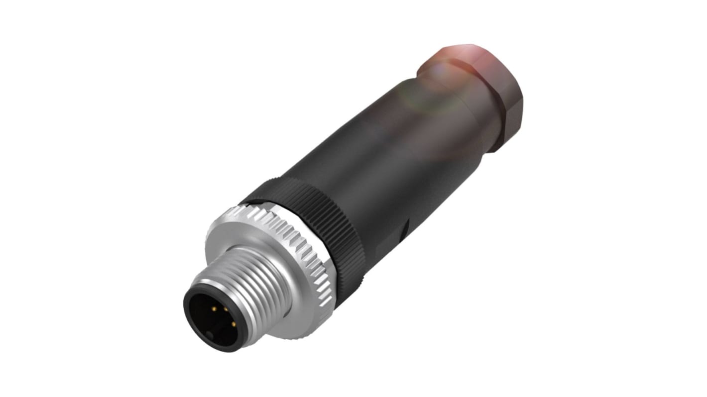 BALLUFF Industrial Circular Connectors, 5 Contacts, Cable Mount, M12 Connector, Plug, IP67