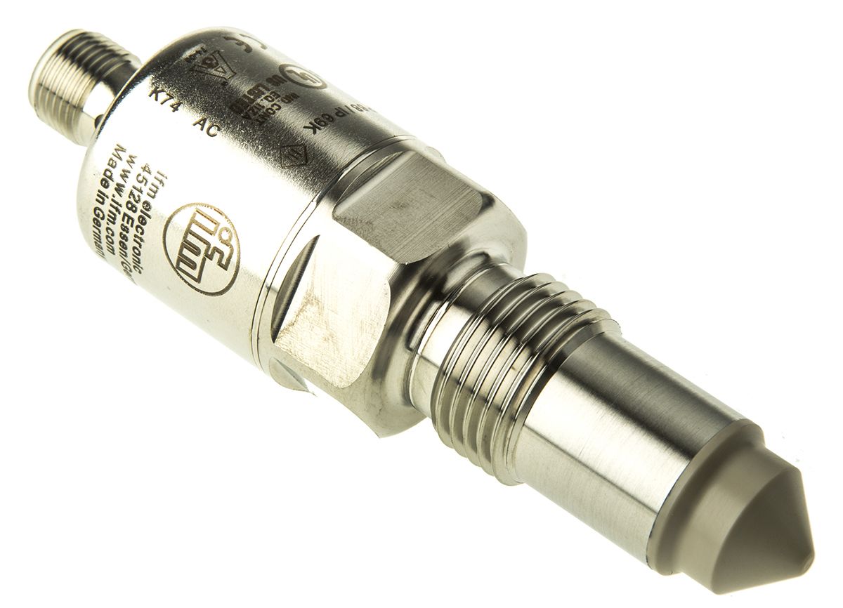 ifm electronic Electronic Level Probe, PNP NO/NC Output, Flush Mount, FPM, PA12, PEEK, Stainless Steel Body