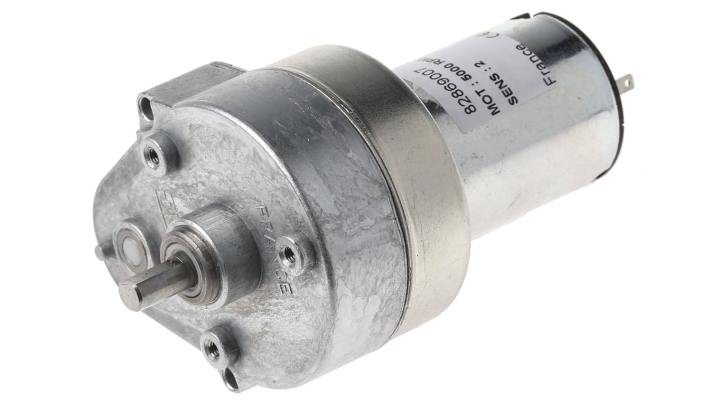 Crouzet Brushed Geared, 3 W, 12 V dc, 2 Nm, 27 rpm, 6mm Shaft Diameter