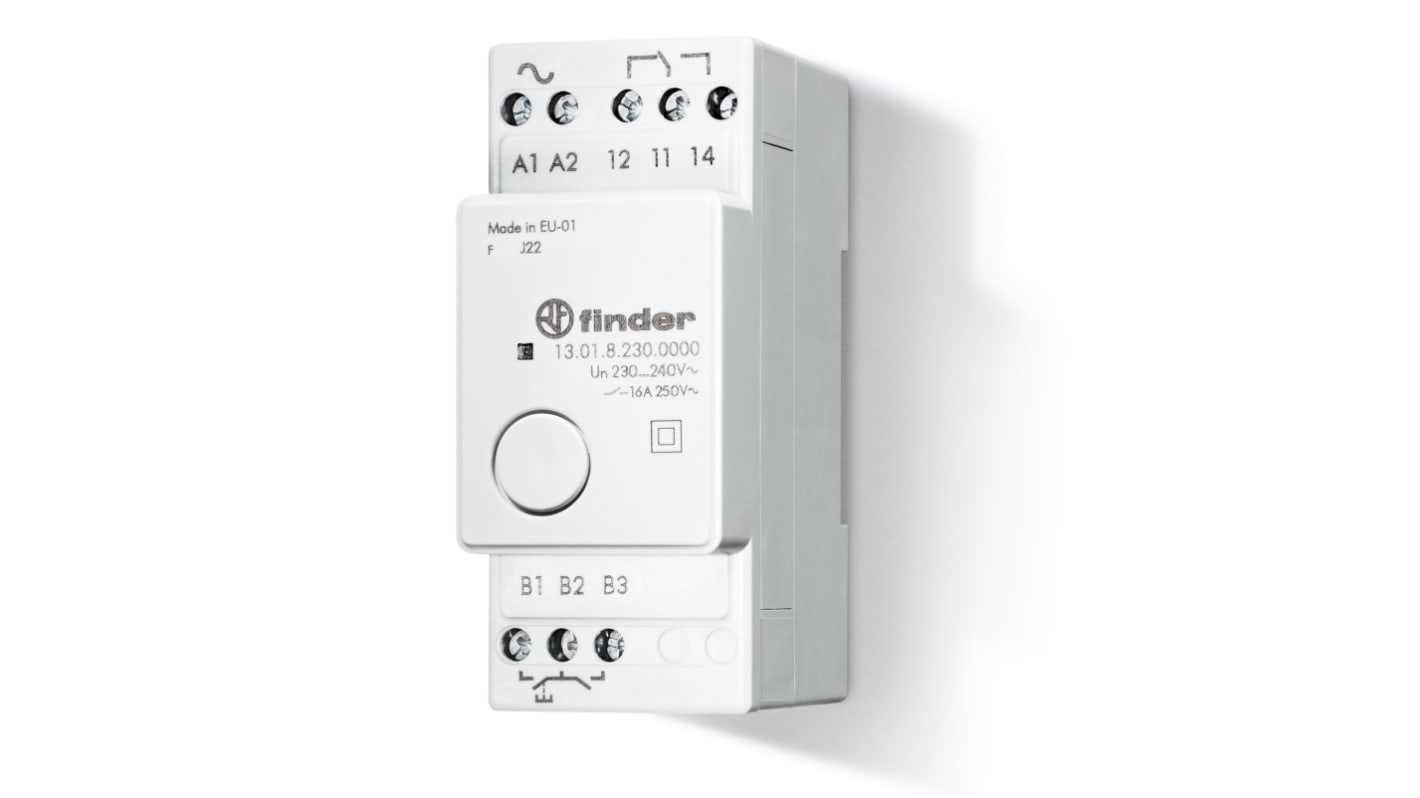 Finder DIN Rail Monostable Relay, 24V ac/dc Coil, 16A Switching Current, SPDT