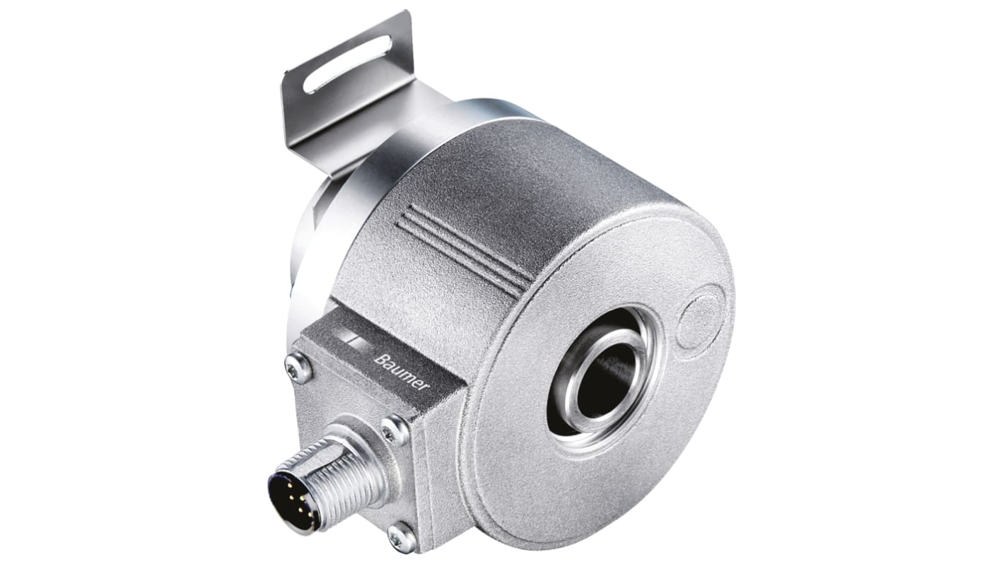 Baumer EIL580P Series Optical Incremental Encoder, 1 → 65536 ppr, TTL/HTL Signal, Hollow Type, 12mm Shaft