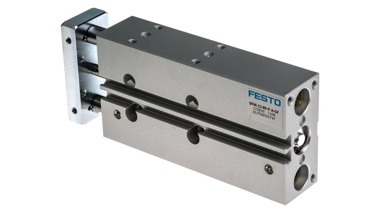 Festo Pneumatic Guided Cylinder - 170830, 12mm Bore, 80mm Stroke, DFM Series, Double Acting
