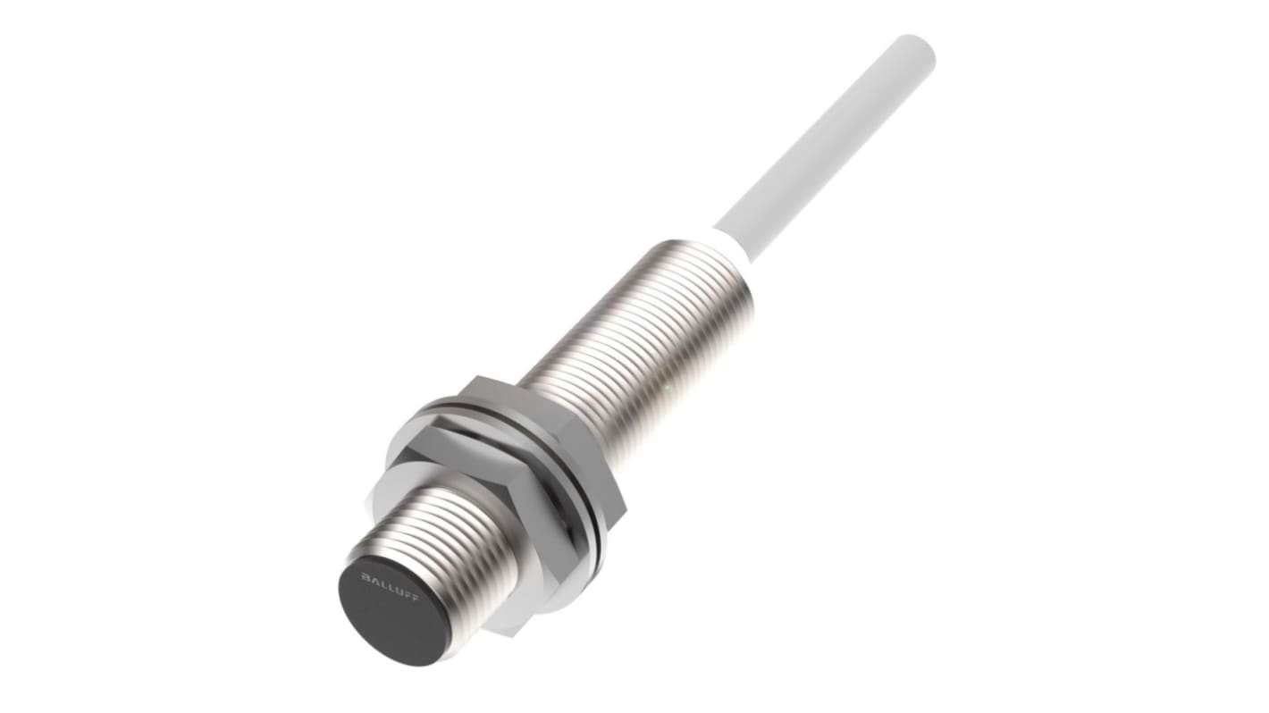 BALLUFF BES Series Inductive Barrel-Style Inductive Proximity Sensor, M12 x 1, 4mm Detection, NPN Output, 10 →