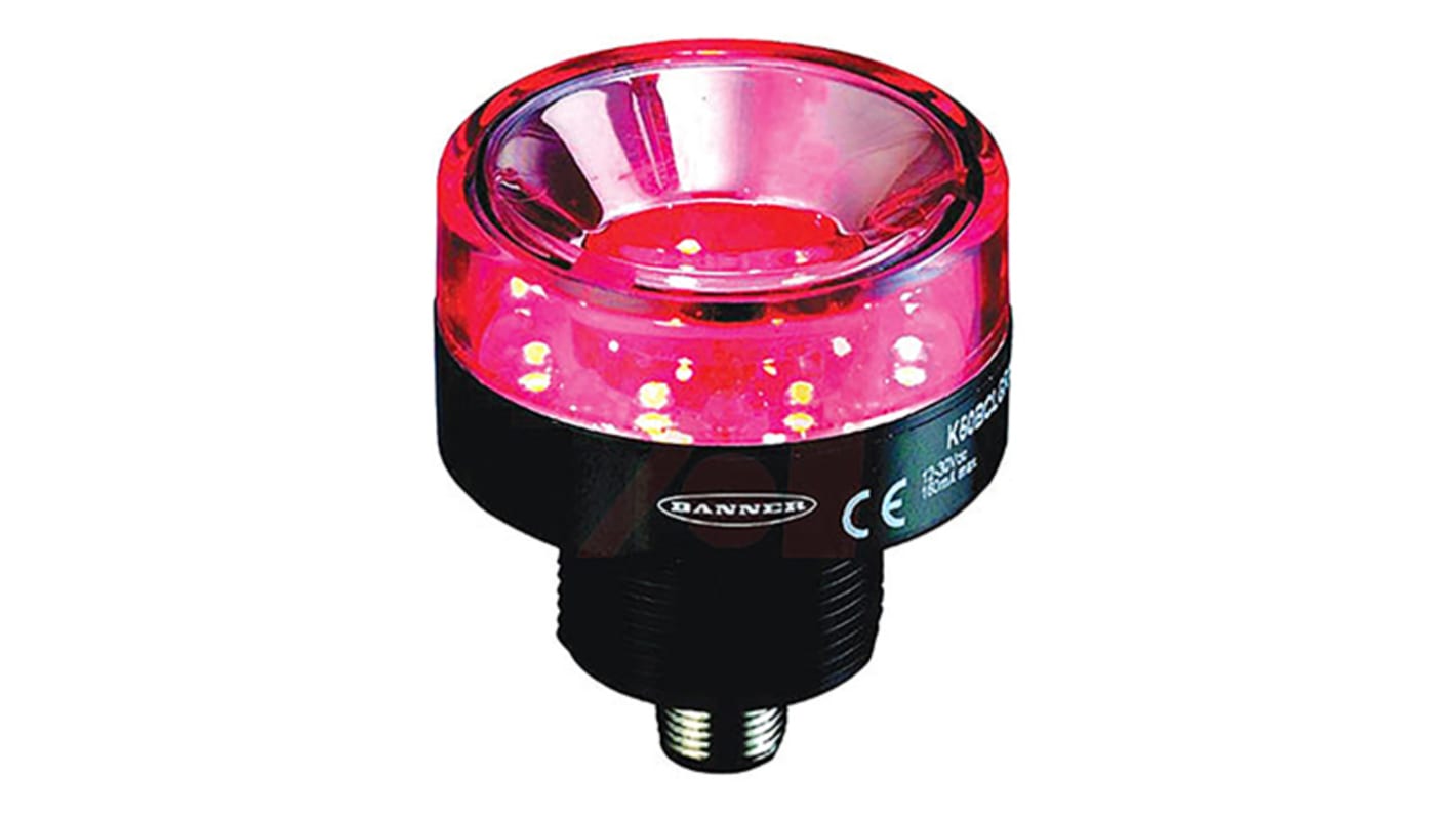 Banner K50BCL Series Red Strobe Beacon, 12 → 30 V dc, Base Mount, LED Bulb