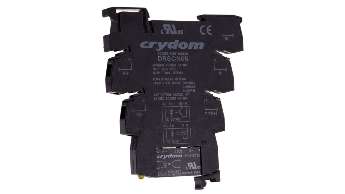 Sensata / Crydom DIN Rail Solid State Interface Relay, 0.1 A Max Load, 48 V dc Max Load, 12 V dc Max Control