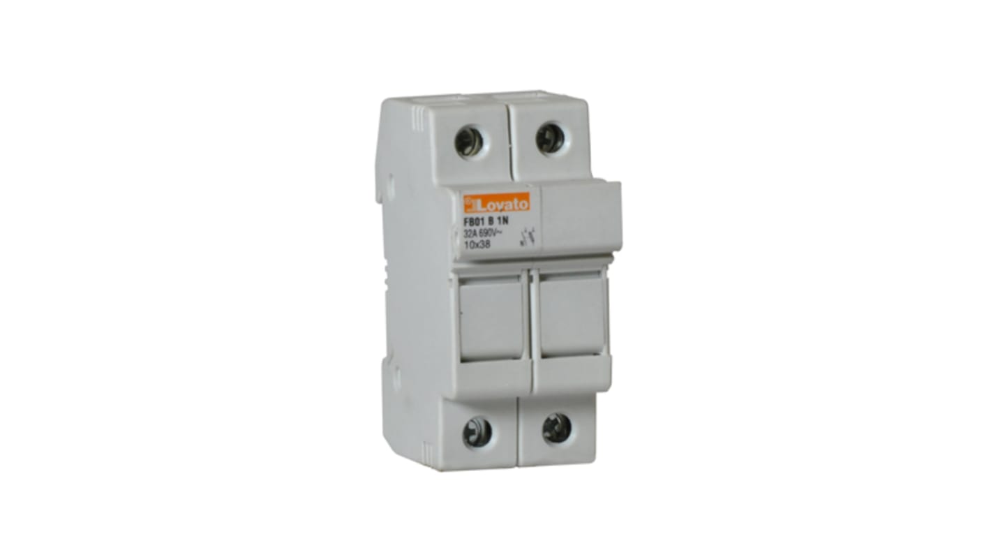 Lovato 32A Fuse Holder for 10 x 38mm Fuse, 1P, 690V ac