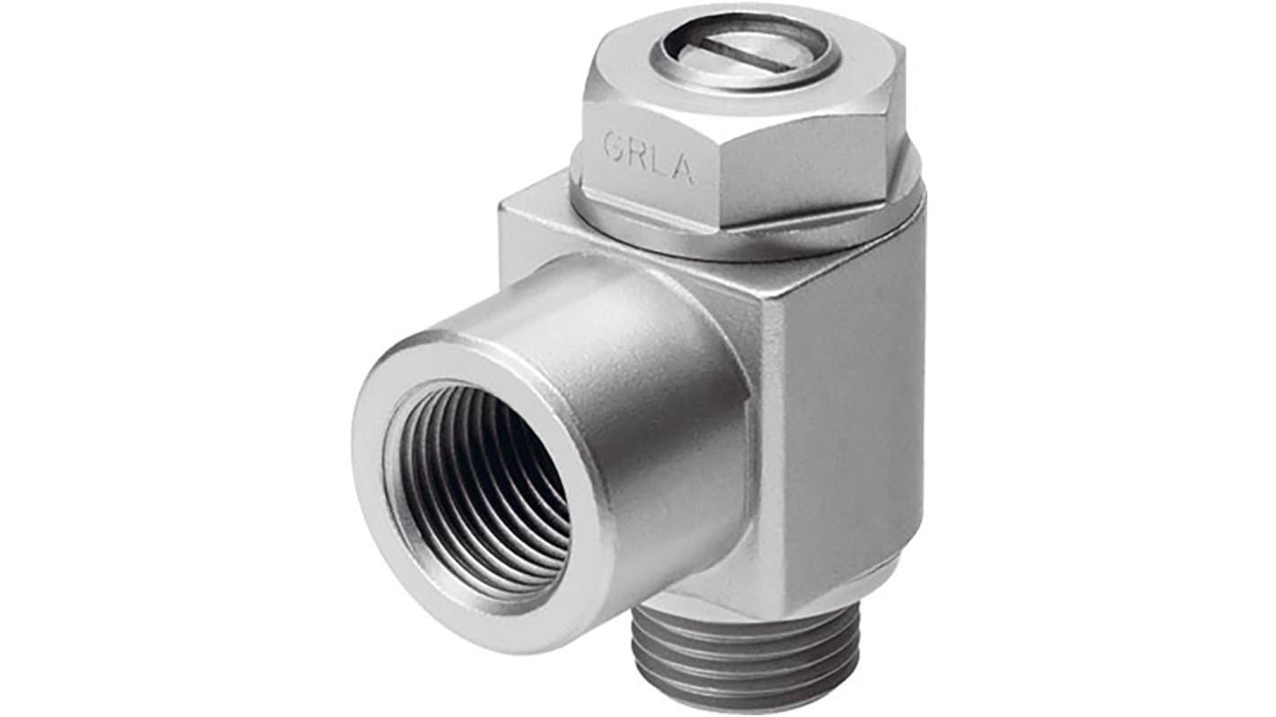 Festo GRLA Series Threaded Exhaust Valve, G 1/2 Female Inlet Port x G 1/2 Male Outlet Port, 151179