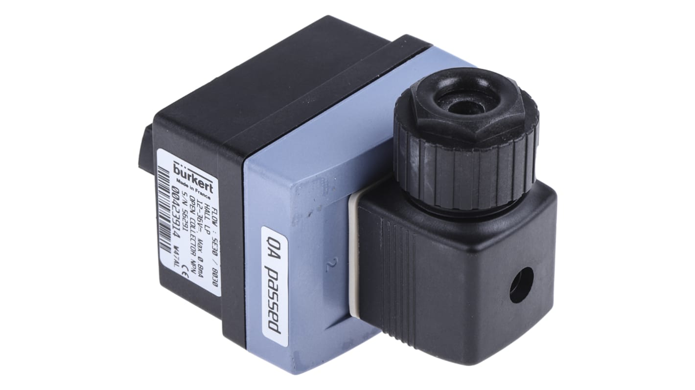 Burkert Compact Mount Flow Controller, Frequency, NPN Output, 12 → 30 V dc, DN 6 → 65 mm Pipe