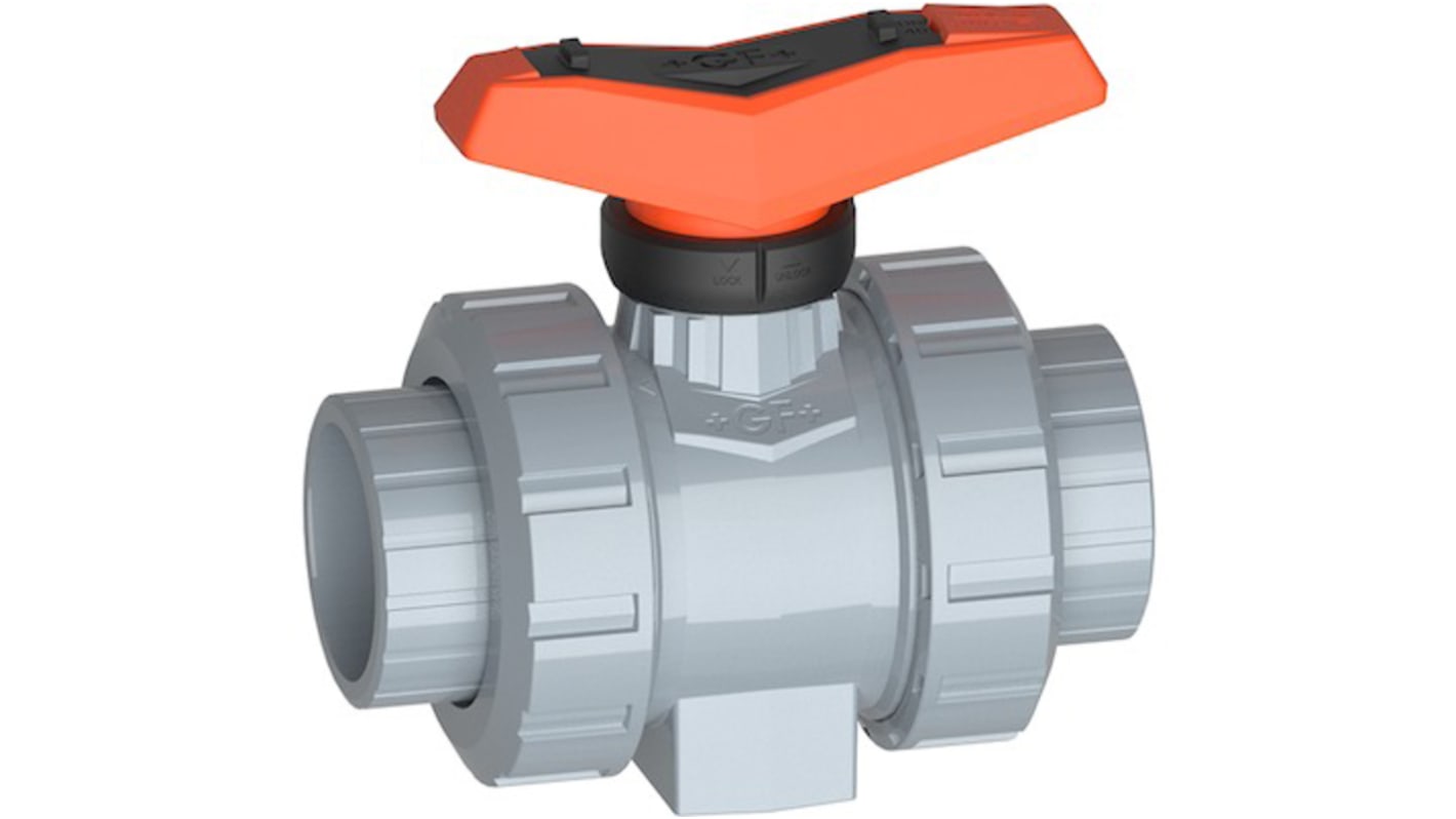 Georg Fischer ABS 2 Way, Ball Valve, 1 1/2in, 16bar Operating Pressure