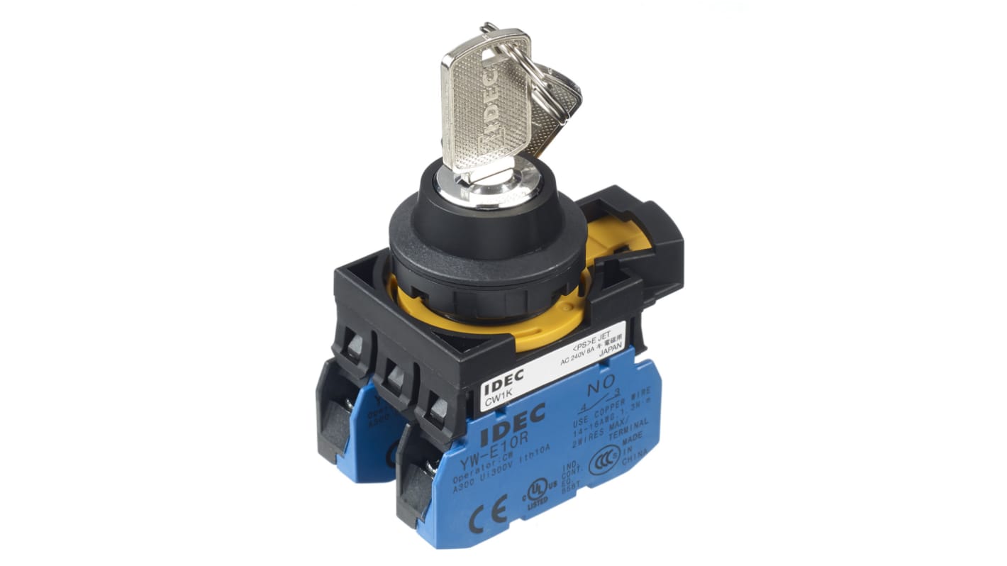 IP66 Key Switch, DPST 3-Way