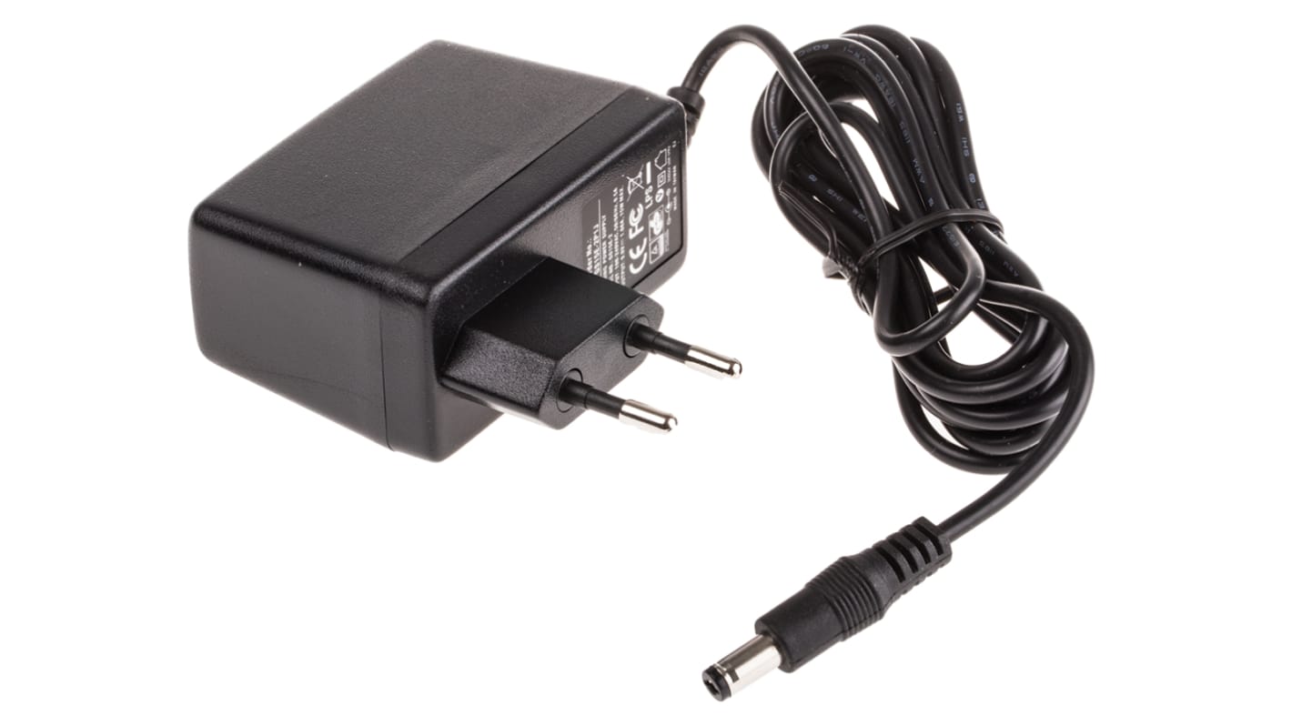 Mean Well 15W Plug-In AC/DC Adapter 9V dc Output, 1.66A Output