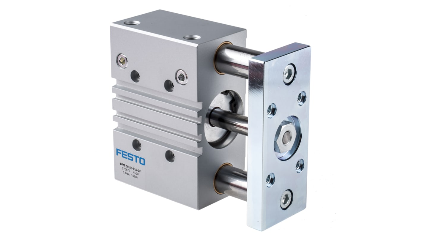 Festo Pneumatic Guided Cylinder - 170872, 50mm Bore, 50mm Stroke, DFM Series, Double Acting