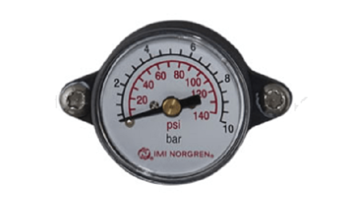 IMI Norgren Dial Pressure Gauge 10bar, 840073-01KIT, 0bar min.